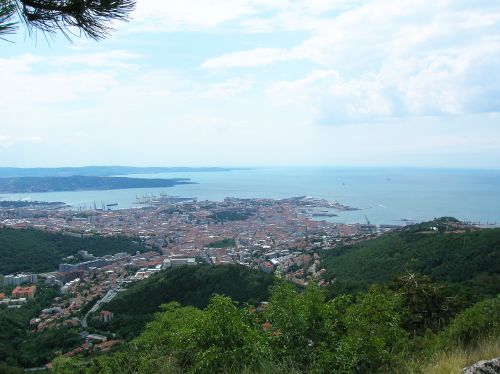 Panorama di Trieste controluce 